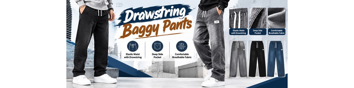 Drawstring Baggy Pants